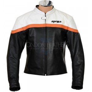 Aprilia Vintage Classic Leather Motorcycle Biker Jacket